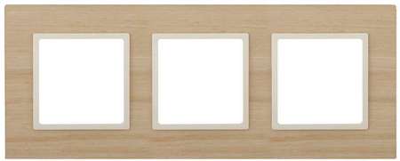 ERA Б0034582 14-5303-11 Эл/ус ЭРА Рамка на 3 поста, дерево, Эра Elegance, клён+сл.кость