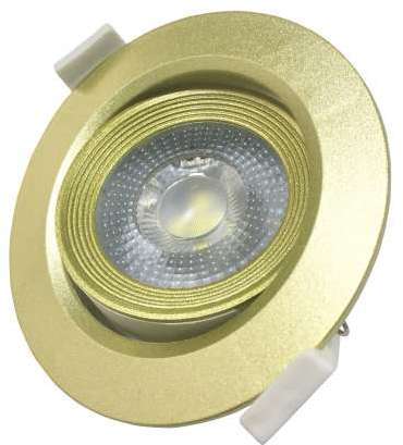 Jazzway Светильник светодиодный PSP-R 9044 GOLD 7Вт 4000К 38град. круг/поворот IP40 JazzWay 5014954