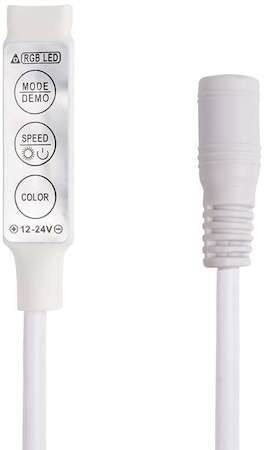 Контроллер LED мини с разьемом 5.5х2.1мм 72/144Вт 3 кнопки 12В/24В Neon-Night 143-106