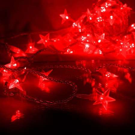 Гирлянда светодиодная "Звездочки" 20LED красн. 2.8м Neon-Night 303-034