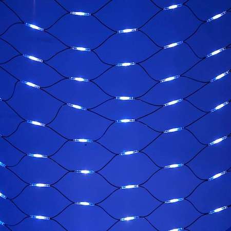Гирлянда "Сеть" 2x3м 432LED бел./син. провод черн. каучук Neon-Night 217-123