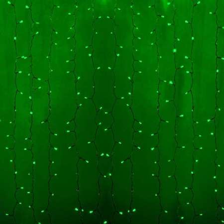 Гирлянда "Светодиодный Дождь" 2x0.8м 160LED зел. 230В провод прозр. Neon-Night 235-104