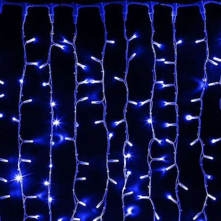 Гирлянда "Светодиодный Дождь" 2х1.5м постоянное свечение 360LED син. 230В провод бел. каучук Neon-Night 237-113