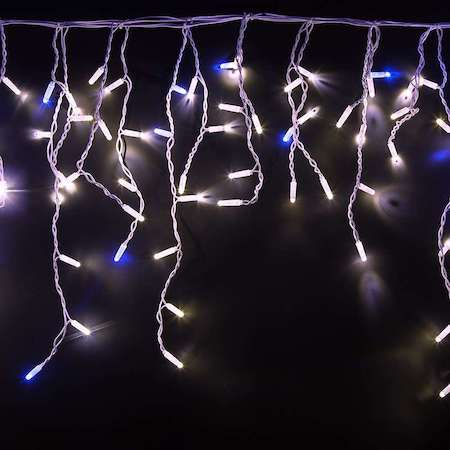 Гирлянда Айсикл 4.8х0.6 м эффект мерцания 176LED бел. 220В провод бел. Neon-Night 255-165