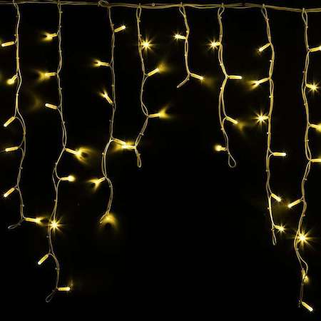 Гирлянда Айсикл (бахрома) 5.6х0.9м 240LED жел. 230В провод бел. каучук Neon-Night 255-281