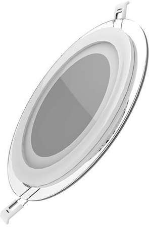Фото Gauss 947111118 Светильник, круглый с декоративным стеклом, 200х30,Ø155, 18W 3000K 1390лм 1/20