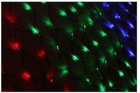 Neon-Night Гирлянда Сеть "НЕТ ЛАЙТ" 1х1.5м 96LED 6Вт 220В IP20 (с контроллером 8 программ) мульти.; черн. провод NEON-NIGHT 215-119-6