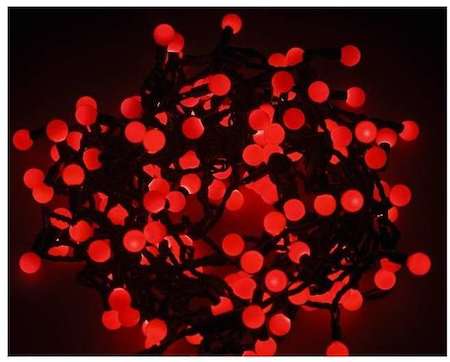 Neon-Night Гирлянда "LED ШАРИКИ" 20мх1.75см 200LED 16Вт 220В IP44 красн. NEON-NIGHT 303-502