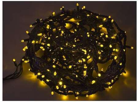 Neon-Night Гирлянда "ТВИНКЛ ЛАЙТ LED КАУЧУК" (с контроллером 8 режимов) 20м 240LED 20Вт 220В IP54 жел. NEON-NIGHT 303-321