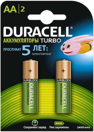 Аккумулятор HR6AA 2400мА.ч/2500мА.ч BP-2 предзаряженные (блист.2шт) Duracell Б0006109
