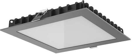 Светильник светодиодный Downlight 200х200х25 25Вт 4000К IP44 встроен. квадратный RAL7045 сер. мат. VARTON V1-R0-H0342-10000-4402540