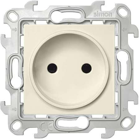 Механизм розетки 2К с защ. шторками Simon24 сл. кость 2450441-031