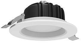 Светильник светодиодный Downlight 116х55 11Вт 3000К IP54/20 встраив. круглый аварийный автономный постоянного действия RAL9010 бел. мат. VARTON V1-R0-01011-10A00-4401130