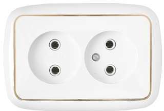 Bylectrica Розетка 2-м СП 6А IP20 бел. БЕЛТИЗ РС16-262