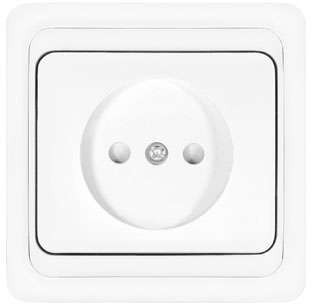 Фото Розетка 1-м СП Валери 16А IP20 защ. шторки бел. Universal В0022x