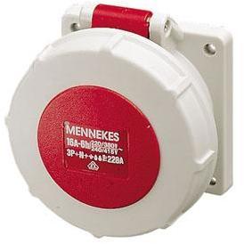 MENNEKES Розетка скрыт. уст. 16А 3P+E прямая безвинт. IP67 Mennekes 1712
