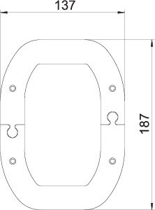 OBO Bettermann Рамка стыковая для колонны ISSDM45R 185х135х2мм WAGDM45 сталь бел. OBO 6290387