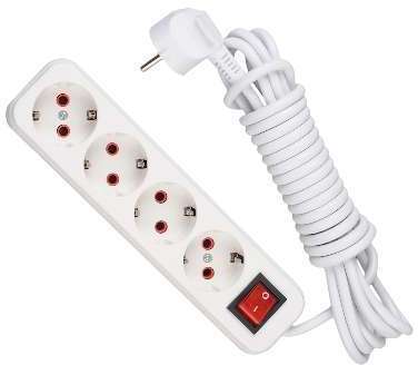 LEZARD Удлинитель 4х5м с заземл. 16А IP20 с выкл. Lezard 720-0405-402