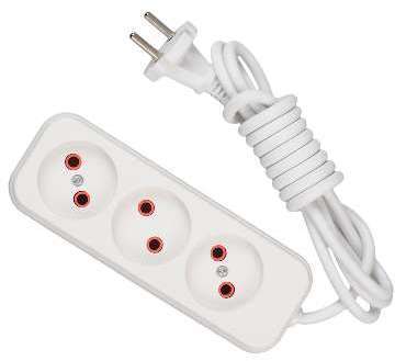 LEZARD Удлинитель 3х2м без заземл. 10А IP20 Lezard 720-0302-303
