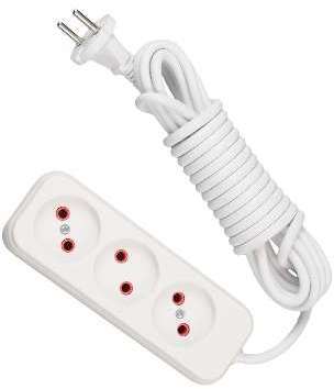 LEZARD Удлинитель 3х3м без заземл. 10А IP20 Lezard 720-0303-303