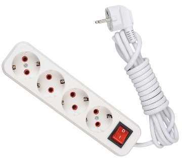 LEZARD Удлинитель 4х2м с заземл. 16А IP20 с выкл. Lezard 720-0402-402