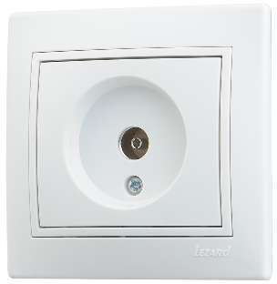 Фото Розетка TV СП Мира проходная бел./бел. Lezard 701-0202-129
