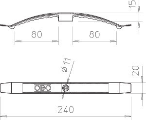 OBO Bettermann Зажим кабельный 2х8 NYM3х1.5 2033 AS OBO 2205053
