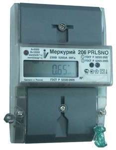 Фото Счетчик "Меркурий" 206 RN 1ф 5-60А 1.0/2.0 класс точн. многотариф. оптопорт RS485 ЖКИ Моск. вр. Инкотекс 32575