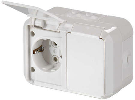 Розетка ОП Jussi Double Schuko 16А 250В с заземл. бел. ABB 2TKA000765G1