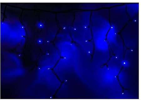 Neon-Night Гирлянда Айсикл "ПЛАЙ-ЛАЙТ Каучук" 0.6х4м 128LED 8Вт 230В IP67 син.; черн. провод NEON-NIGHT 255-223
