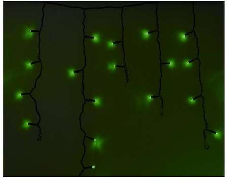 Neon-Night Гирлянда Айсикл "ПЛЕЙ ЛАЙТ" 0.6х4.8м 176LED 11Вт 220В IP44 зел.; черн. провод NEON-NIGHT 255-134