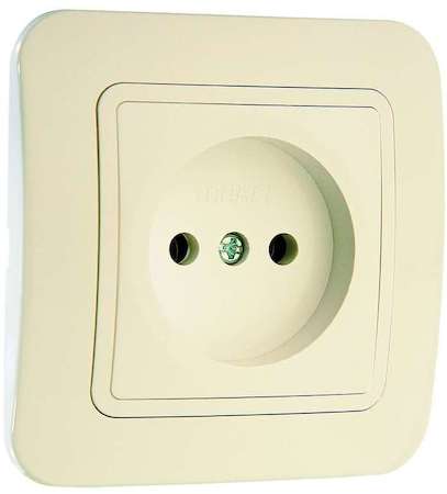 Розетка 1-м СП Lillium 16А IP20 без заземл. крем/крем Makel 70222