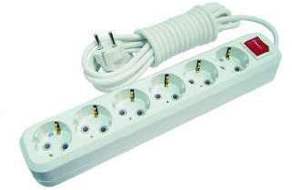 Удлинитель 6х5м с заземл. 16А IP20 с выкл. Makel MGP234