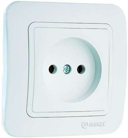 Розетка 1-м СП Lillium 16А IP20 без заземл. бел. /бел. Makel 70022