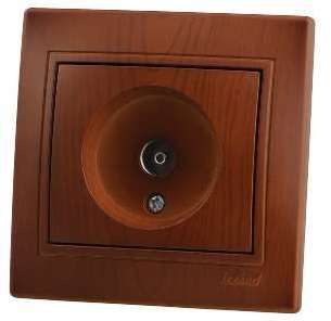 LEZARD Розетка TV СП Мира проходная сосна Lezard 701-0801-129
