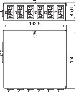 OBO Bettermann Распределитель энергии UVS 160х150х48мм сталь UVS-6S2SA OBO 6108012