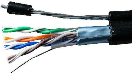 Кабель FTP 4х2х24AWG кат.5е медь с тросом Standart 305м (м) SUPRLAN 01-1026