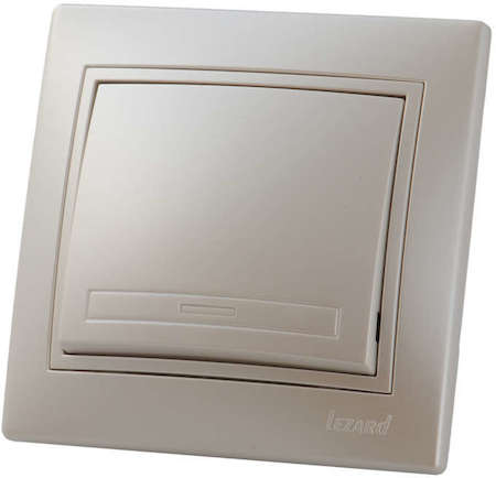 Выключатель 1-кл. СП Мира 10А IP20 жемчуж. бел. перламутр LEZARD 701-3030-100