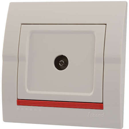 LEZARD Розетка TV СП Дери проходная бел./бел. Lezard 702-0202-129