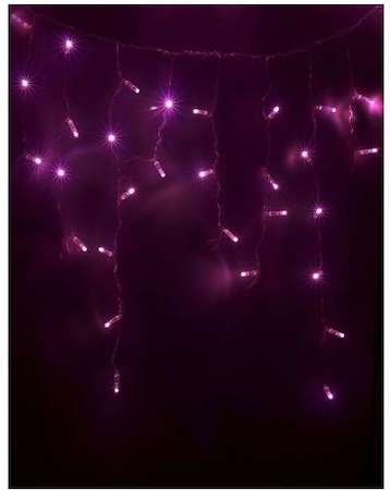 Neon-Night Гирлянда Айсикл "ПЛЕЙ ЛАЙТ" 0.6х4.8м 176LED 11Вт 220В IP44 розов.; силикон. провод NEON-NIGHT 255-148