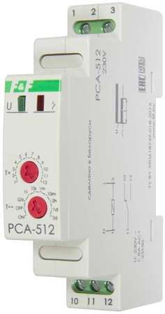 Евроавтоматика F&F Реле времени PCA-512 (задержка выкл. 230В 8А 1перекл. IP20 монтаж на DIN-рейке) F&F EA02.001.001