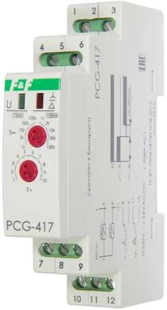 Евроавтоматика F&F Реле времени PCG-417 (звезда-треугольник для пуска электродвиг. 230В 2х8А 2НО IP20 монтаж на DIN-рейке) F&F EA02.001.020