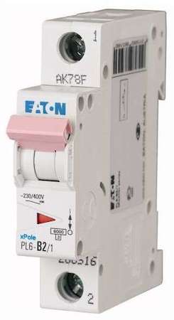 Выключатель автоматический модульный 1п C 4А 6кА PL6-C4/1 EATON 286529
