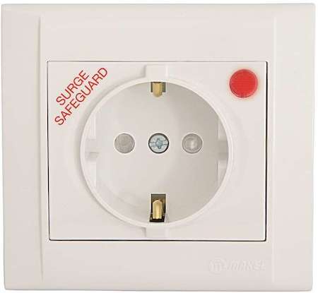 Розетка 1-м СП Defne 16А IP20 с заземл. с сет. фильтром бел. Makel 42001139
