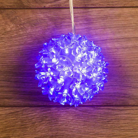 Neon-Night Шар светодиод. d12см 50LED 4Вт 220В IP20 син. NEON-NIGHT 501-602