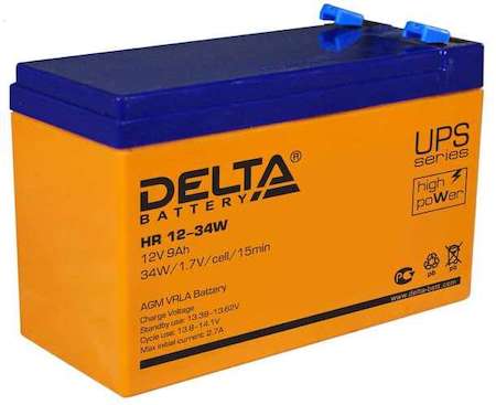 HR12-34W Аккумулятор 12В 9А.ч Delta HR 12-34W