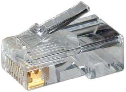 Фото Разъем RJ-458P8C под витую пару категория 5e экранированный универсальный 100 шт