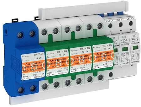 OBO Bettermann Комплект молниеотвод с разрядником MCD+V20 3 полюсн.+NPE PS4-B+C TT+TNS OBO 5089761