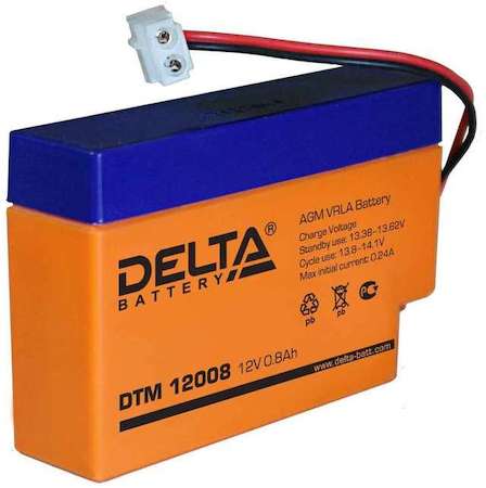 Аккумулятор 12В 0.8А.ч Delta DTM 12008