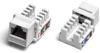 Вставка KJ2-8P8C-C5e-90-WH Keystone Jack RJ45(8P8C) кат. 5e Dual IDC бел. Hyperline 16289